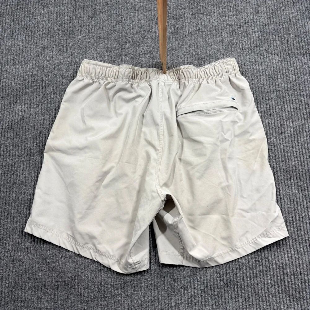 Tailor Vintage Shorts Mens L Tan Recycled Polyester Spandex Hybrid Shorts